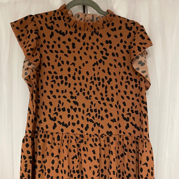 SHEIN Tops - SHEIN animal print sleeveless babydoll top Sz XL